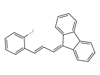 9-[3-(2-Fluorophenyl)prop-2-enylidene]fluorene structure