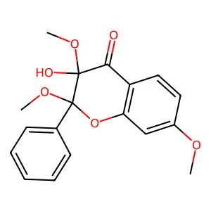 3-Hydroxy-2,3,7-trimethoxy-2-phenyl-2,3-dihydro-4H-chromen-4-one structure