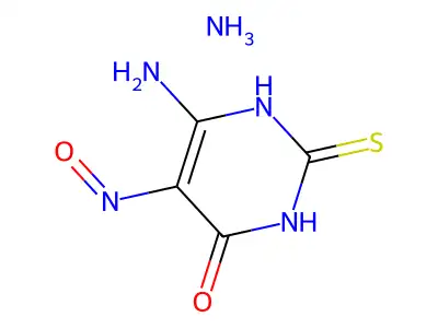6-Amino-2,3-dihydro-5-nitroso-2-thioxopyrimidin-4(1H)-one, ammonium salt structure
