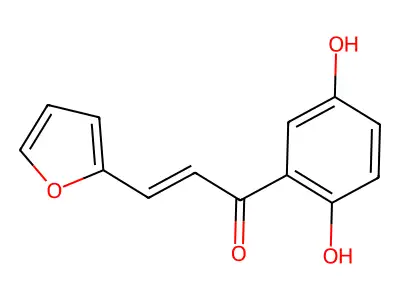 1-(2,5-Dihydroxyphenyl)-3-(furan-2-yl)prop-2-en-1-one structure