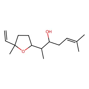 5-Ethenyltetrahydro-beta,5-dimethyl-alpha-(3-methyl-2-butenyl)-2-furanethanol structure