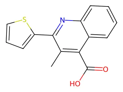 3-Methyl-2-(thiophen-2-yl)quinoline-4-carboxylic acid structure