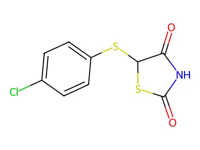 5-(4-Chlorophenylsulfanyl)-thiazolidine-2,4-dione structure