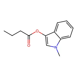 丁酸1-甲基-1H-吲哚-3-基酯 structure