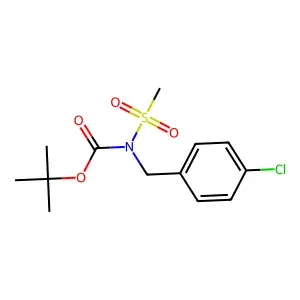 tert-butyl N-(4-chlorobenzyl)-N-(methylsulfonyl)carbamate structure