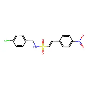 N-[(4-chlorophenyl)methyl]-2-(4-nitrophenyl)ethenesulfonamide structure