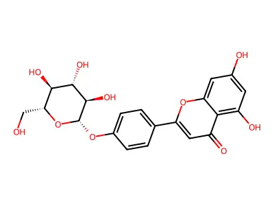 Apigenin 4'-O-beta-D-glucopyranoside structure