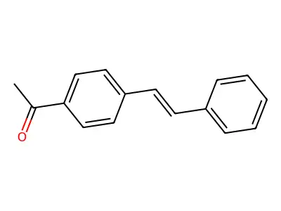 1-[4-[(E)-2-phenylethenyl]phenyl]ethanone structure