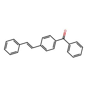 Phenyl[4-(2-phenylethenyl)phenyl]methanone structure