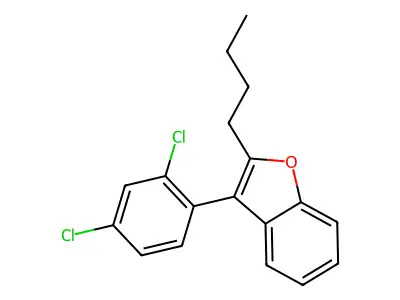 Benzofuran, 2-butyl-3-(2,4-dichlorophenyl)- structure