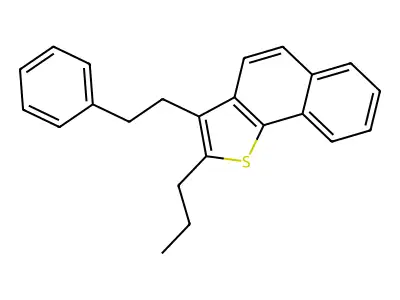 3-(2-Phenylethyl)-2-propylnaphtho[1,2-b]thiophene structure