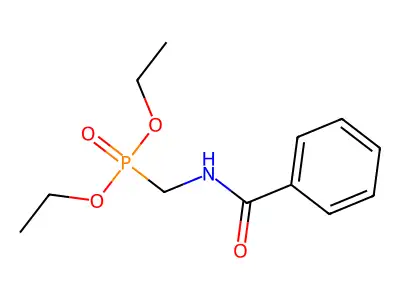 Diethyl (benzamidomethyl)phosphonate structure