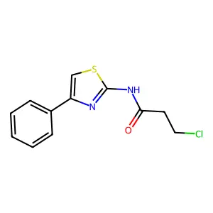 3-chloro-N-(4-phenyl-1,3-thiazol-2-yl)propanamide structure