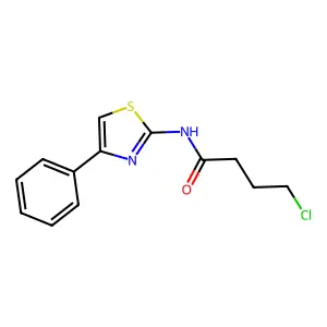 4-chloro-N-(4-phenyl-1,3-thiazol-2-yl)butanamide structure