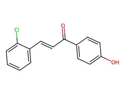 3-(2-Chlorophenyl)-1-(4-hydroxyphenyl)-2-propen-1-one structure