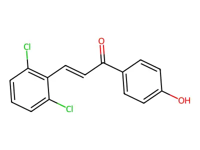3-(2,6-Dichlorophenyl)-1-(4-hydroxyphenyl)prop-2-en-1-one structure