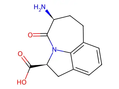 5-Amino-4-oxo-1,2,4,5,6,7-hexahydro-azepino[3,2,1-HI]indole-2-carboxylic acid structure