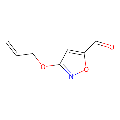 InChI=1/C7H7NO3/c1-2-3-10-7-4-6(5-9)11-8-7/h2,4-5H,1,3H structure
