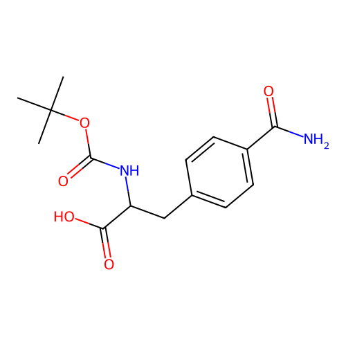 Boc-D-4-carbamoylphenylalanine structure
