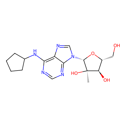 N-Cyclopentyl-2'-C-methyl-adenosine structure