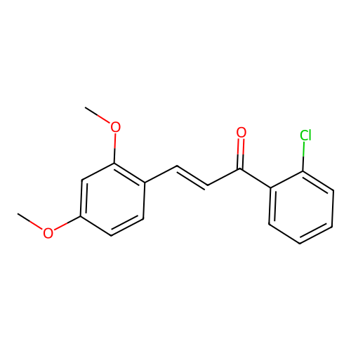 (2E)-1-(2-Chlorophenyl)-3-(2,4-dimethoxyphenyl)prop-2-en-1-one structure