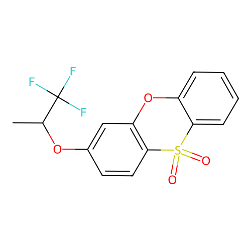 3-(1,1,1-Trifluoropropan-2-yloxy)phenoxathiine 10,10-dioxide structure
