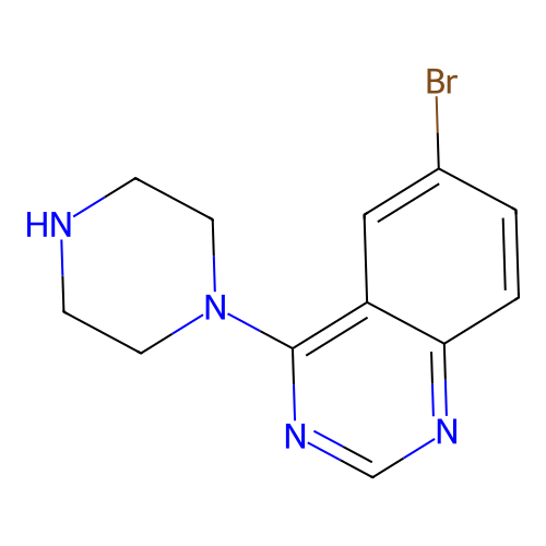 6-Bromo-4-(piperazin-1-yl)quinazoline structure