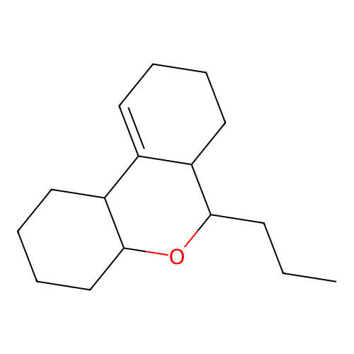 6-propyl-2,3,4,4a,6,6a,7,8,9,10b-decahydro-1H-benzo[c]chromene structure