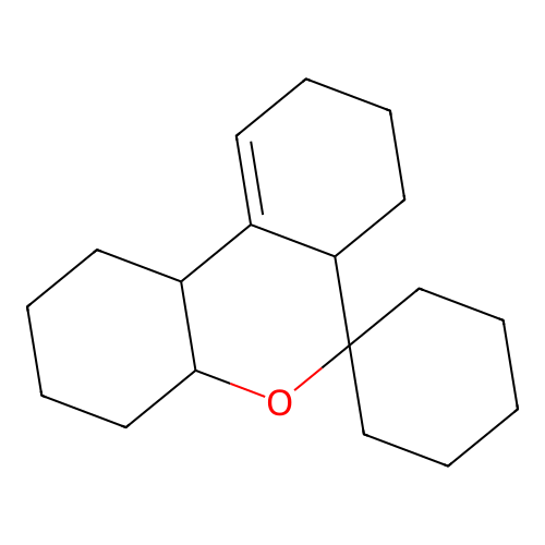 1,2,3,4,4a,6a,7,8,9,10b-Decahydrospiro[benzo[c]chromene-6,1'-cyclohexane] structure