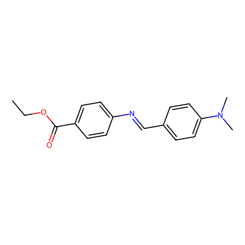 ethyl 4-({(E)-[4-(dimethylamino)phenyl]methylidene}amino)benzoate structure