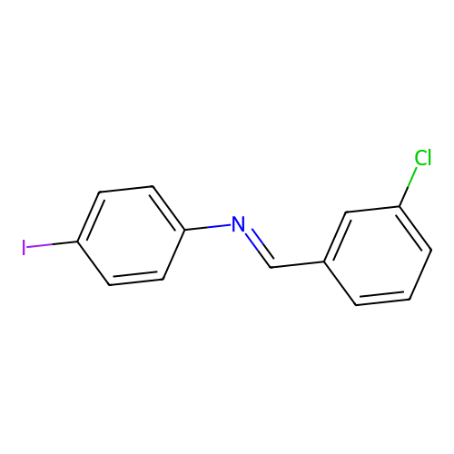 N-[(E)-(3-chlorophenyl)methylidene]-4-iodoaniline structure