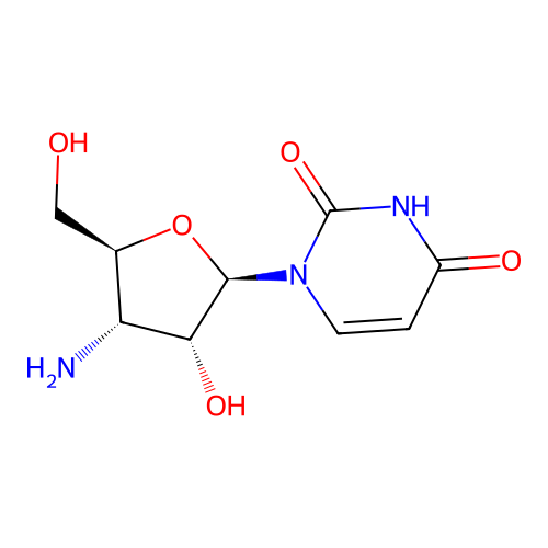 3'-Amino-3'-deoxyuridine structure