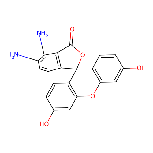 3',6'-Dihydroxy-4,5-diaminospiro[isobenzofuran-1(3H),9'-[9H]xanthene]-3-one structure