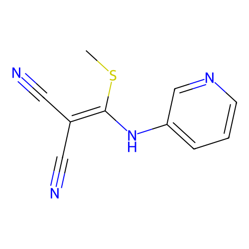 2-((Methylthio)(pyridin-3-ylamino)methylene)malononitrile structure