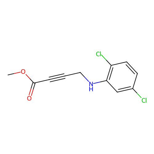 Methyl 4-((2,5-dichlorophenyl)amino)but-2-ynoate structure
