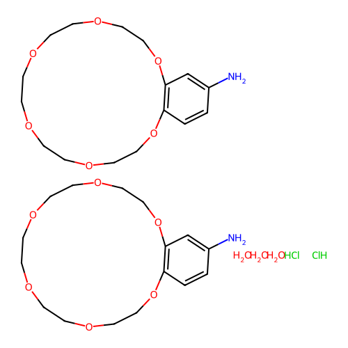 4-Aminobenzo-18-crown-6 sesquihydrate hydrochloride structure