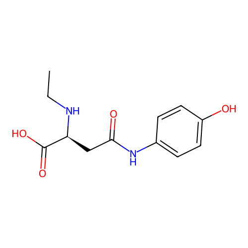 N2-Ethyl-N4-(4-hydroxyphenyl)-L-asparagine structure