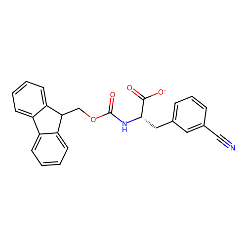(2S)-3-(3-cyanophenyl)-2-(9H-fluoren-9-ylmethoxycarbonylamino)propanoate structure