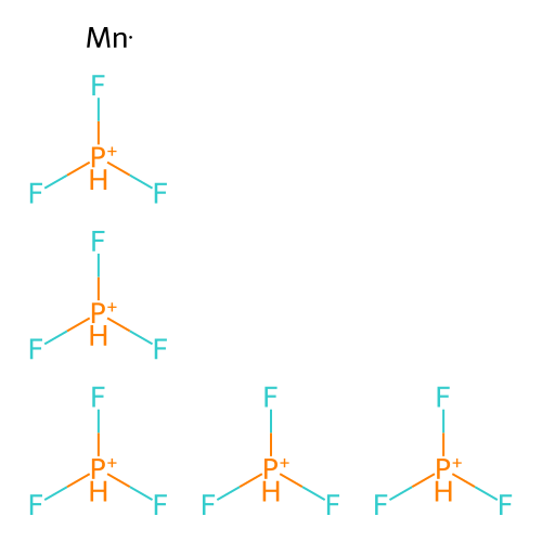 Manganese, hydropentakis(phosphorus trifluoride)- structure