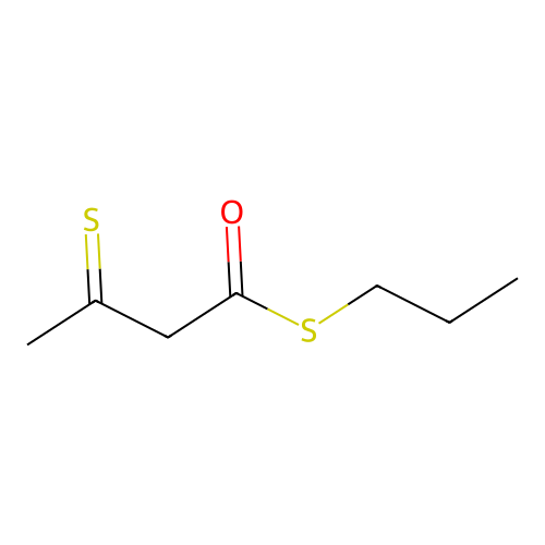 Acetoacetic acid, 1,3-dithio-, S-propyl ester structure