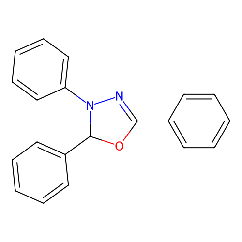 1,3,4-Oxadiazole, 4,5-dihydro-2,4,5-triphenyl- structure