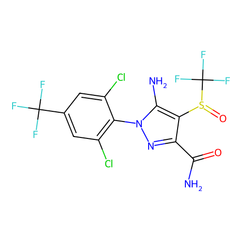 Fipronil amide structure