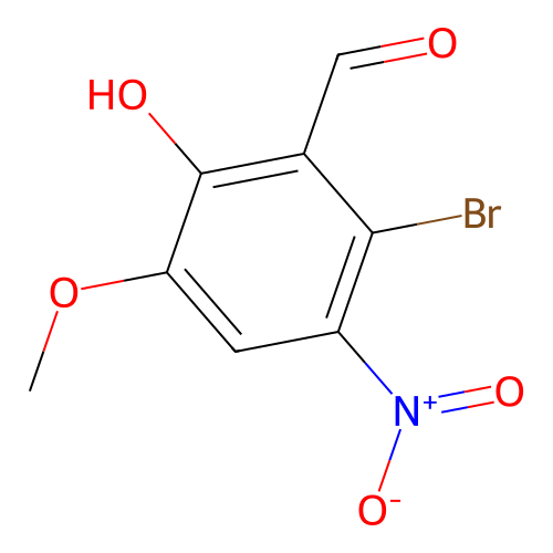 2-Bromo-6-hydroxy-5-methoxy-3-nitrobenzaldehyde structure