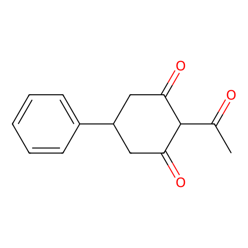 2-Acetyl-5-phenyl-1,3-cyclohexanedione structure