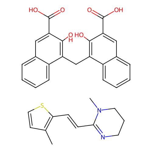 Morantel pamoate structure