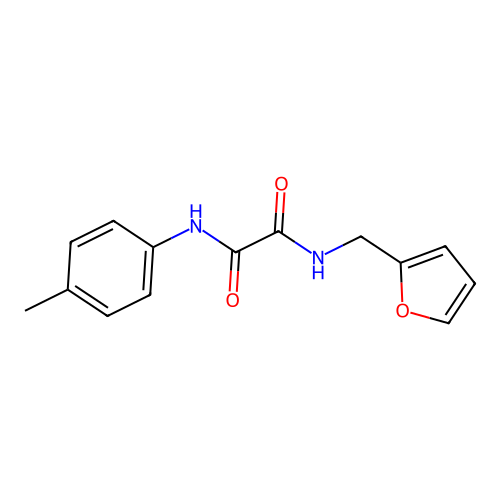N-(furan-2-ylmethyl)-N'-(4-methylphenyl)ethanediamide structure
