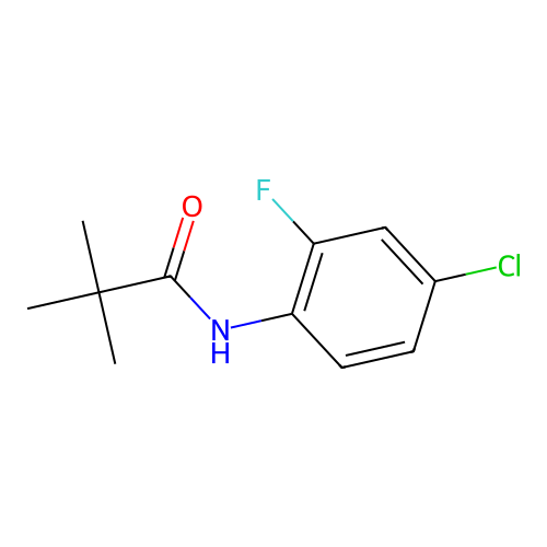 N-(4-chloro-2-fluorophenyl)-2,2-dimethylpropanamide structure