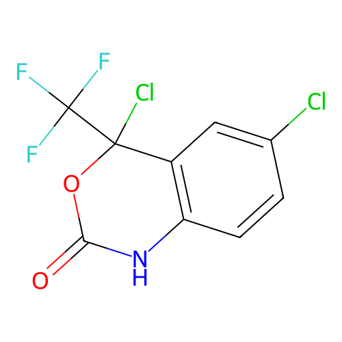 4,6-Dichloro-4-(trifluoromethyl)-2H-3,1-benzoxazin-2-one structure