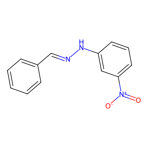 Benzaldehyde 3-nitrophenylhydrazone structure