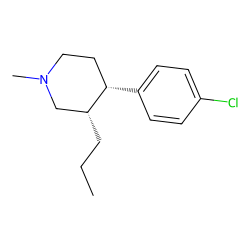 (3S,4S)-4-(4-Chlorophenyl)-1-methyl-3-propylpiperidine structure